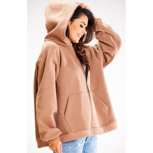 Awama A610 oversizowa bluza z kapturem ze sklepu intimiti.pl w kategorii Bluzy damskie - zdjęcie 187905802