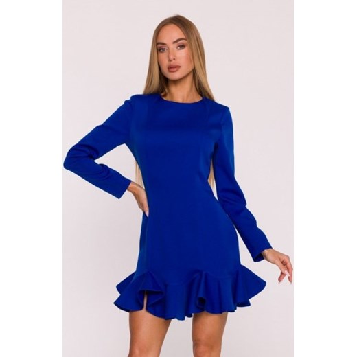 Moe sukienka z falbankami chabrowa M880 ze sklepu intimiti.pl w kategorii Sukienki - zdjęcie 187906203