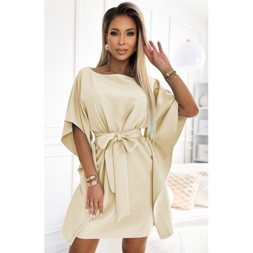 Numoco 287-28 SOFIA kobieca sukienka motyl z wiązaniem w pasie ze sklepu intimiti.pl w kategorii Sukienki - zdjęcie 187906471