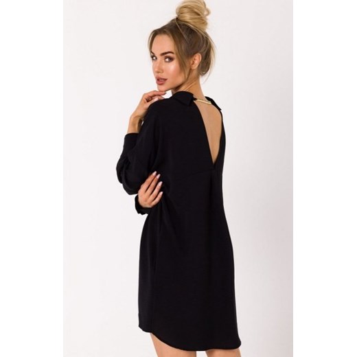 Moe M740 oversizowa sukienka z łańcuszkiem czarna ze sklepu intimiti.pl w kategorii Sukienki - zdjęcie 187907822