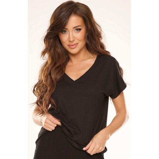 De Lafense Vendy 774 czarna bluzka damska ze sklepu intimiti.pl w kategorii Bluzki damskie - zdjęcie 187907881