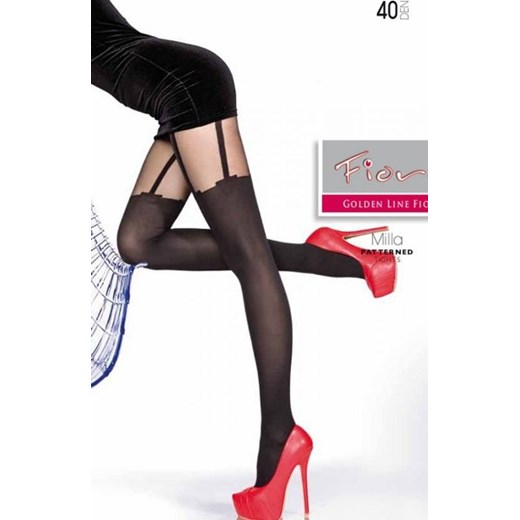 Fiore Milla 40 den rajstopy wzorzyste ze sklepu intimiti.pl w kategorii Rajstopy - zdjęcie 187908432