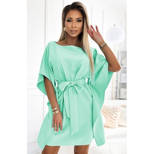 Numoco 287-31 SOFIA kobieca sukienka motyl z wiązaniem w pasie ze sklepu intimiti.pl w kategorii Sukienki - zdjęcie 187908454