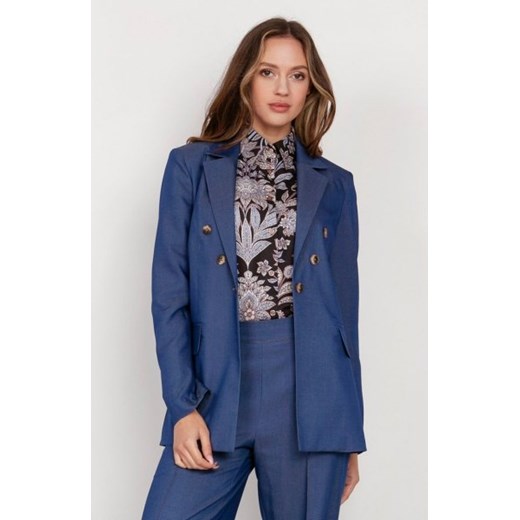 Klasyczny żakiet jeans ZA121 ze sklepu intimiti.pl w kategorii Marynarki damskie - zdjęcie 187908652