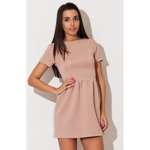 Katrus K147 sukienka róż pikowana ze sklepu intimiti.pl w kategorii Sukienki - zdjęcie 187908800