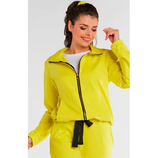 Oversizowa bluza z kapturem M246 żółta ze sklepu intimiti.pl w kategorii Bluzy damskie - zdjęcie 187908861