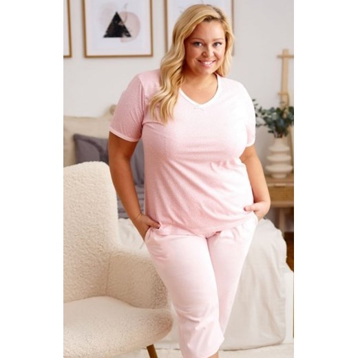 Doctor Nap PB.5158 piżama plus size różowa ze sklepu intimiti.pl w kategorii Piżamy damskie - zdjęcie 187908864