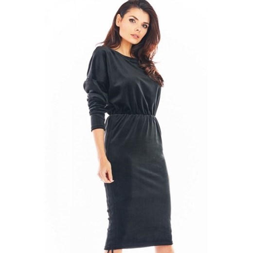 Welurowa sukienka z regulowaną długością A405 ze sklepu intimiti.pl w kategorii Sukienki - zdjęcie 187909230