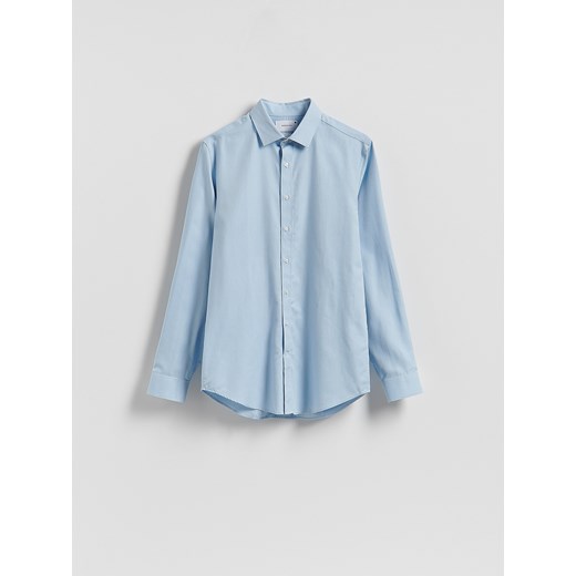 Reserved - Koszula slim z bawełny egipskiej - jasnoniebieski ze sklepu Reserved w kategorii Koszule damskie - zdjęcie 187912760