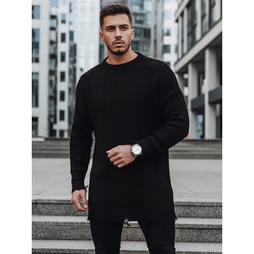 Sweter męski czarny Dstreet WX1962 ze sklepu DSTREET.PL w kategorii Swetry męskie - zdjęcie 187912783