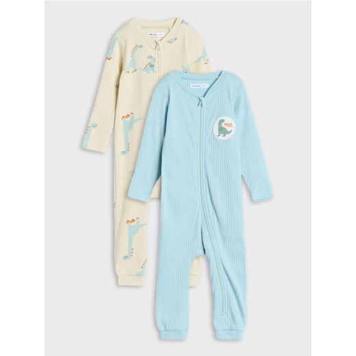 Sinsay - Pajacyki 2 pack - kremowy ze sklepu Sinsay w kategorii Śpiochy - zdjęcie 187914041