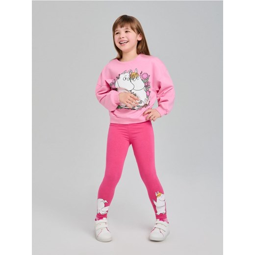 Sinsay - Legginsy The Moomins - różowy Sinsay 104 (3-4 l) Sinsay