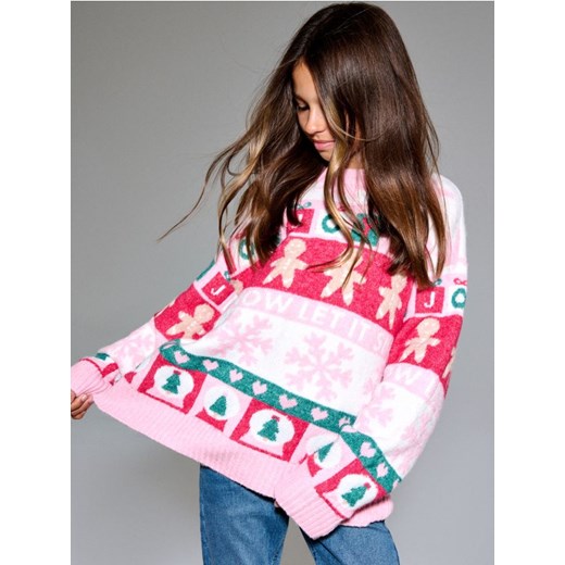 Sinsay - Świąteczny sweter z motywem pierniczków i choinek - wielobarwny ze sklepu Sinsay w kategorii Swetry dziewczęce - zdjęcie 187914064