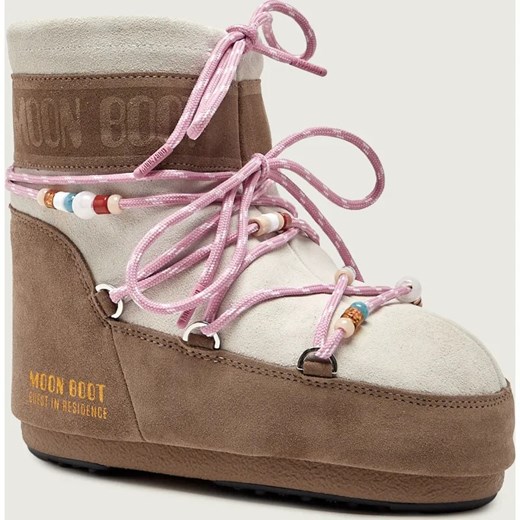 Moon Boot Śniegowce ICON LOW SUEDE BEADS | Moon Boot x Guest in Residence | zamsz ze sklepu Gomez Fashion Store w kategorii Śniegowce damskie - zdjęcie 187914614