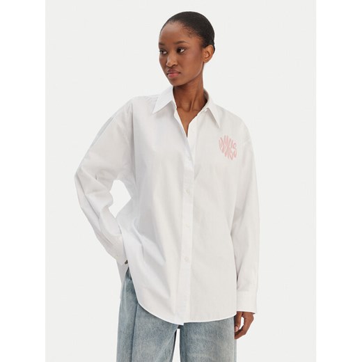 HUGO Koszula Elisana B 50552146 Biały Oversize ze sklepu MODIVO w kategorii Koszule damskie - zdjęcie 187914753