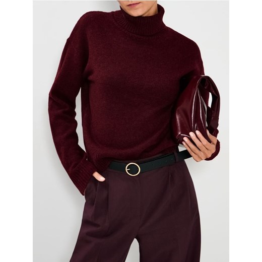 Sinsay - Sweter ze stójką - bordowy ze sklepu Sinsay w kategorii Swetry damskie - zdjęcie 187915753