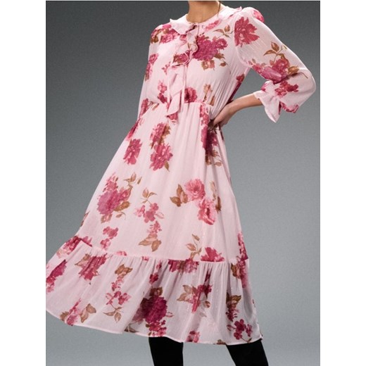 Sinsay - Sukienka szmizjerka ze wzorem - wielobarwny ze sklepu Sinsay w kategorii Sukienki - zdjęcie 187915800