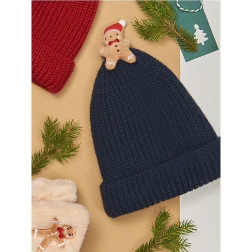 Sinsay - Czapka z Piernikowym Ludzikiem - granatowy ze sklepu Sinsay w kategorii Czapki dziecięce - zdjęcie 187915801