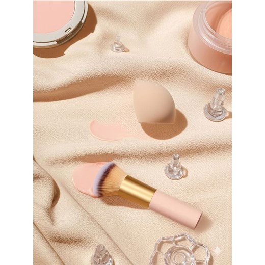 Sinsay - Pędzel i gąbka do makijażu - różowy ze sklepu Sinsay w kategorii Pędzle do makijażu - zdjęcie 187915813