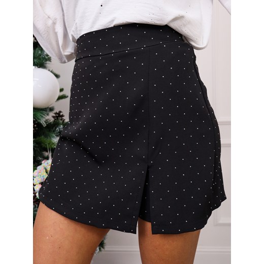 SPÓDNICO-SPODENKI ZDOBIONE CYRKONIAMI- CZARNE ze sklepu olika.com.pl w kategorii Spódnice - zdjęcie 187916534