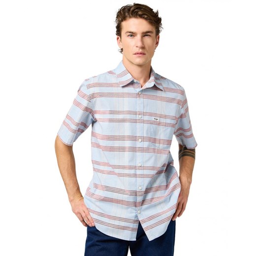 MESKA KOSZULA WRANGLER SS 1 PKT SHIRT NIAGARA MIST 112362756 ze sklepu YouNeedit.pl w kategorii Koszule męskie - zdjęcie 187917123