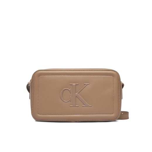 Calvin Klein Torebka Bold Ck Camera Bag LV04F3220G Beżowy ze sklepu MODIVO w kategorii Listonoszki - zdjęcie 187917704