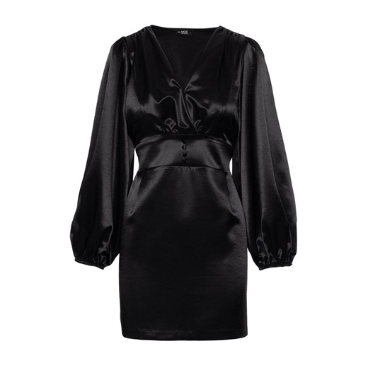 Sukienka mini z bufiastymi rękawami czarna M888, Kolor czarny, Rozmiar L, MOE Moe S wyprzedaż Primodo