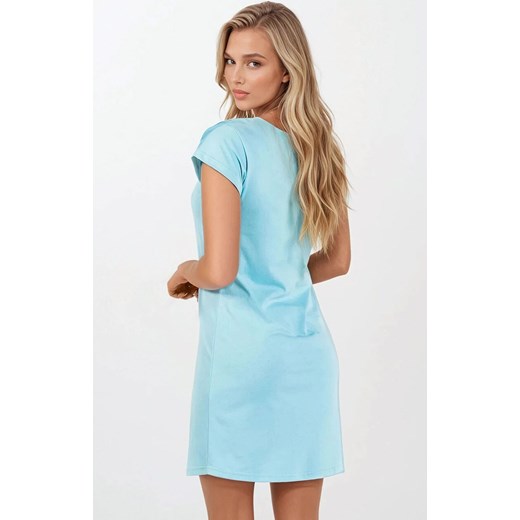 Koszulka nocna damska bawełniana Momenti, Kolor jasnoniebieski, Rozmiar S, Momenti per me ze sklepu Primodo w kategorii Koszule nocne - zdjęcie 187917891