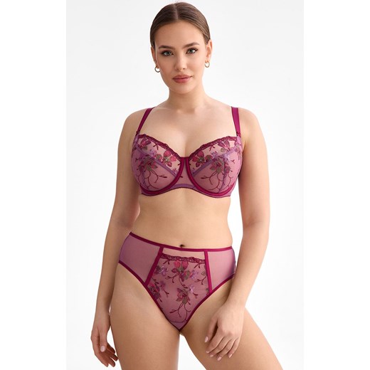 Biustonosz miękki soft z fiszbinami Karmela B161, Kolor ametyst, Rozmiar 65E, Ewa Bien ze sklepu Intymna w kategorii Biustonosze - zdjęcie 187918190