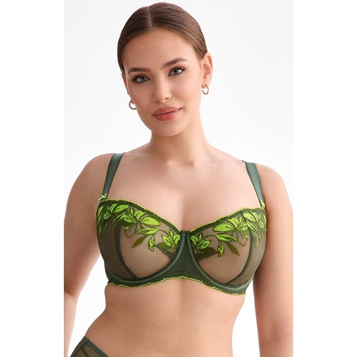Biustonosz miękki soft balconette Olivia B139, Kolor zielony, Rozmiar 65E, Ewa Bien ze sklepu Intymna w kategorii Biustonosze - zdjęcie 187918200
