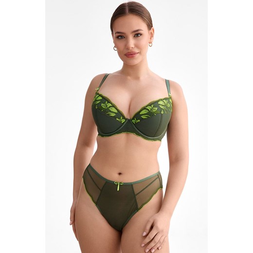 Biustonosz push-up z fiszbinami Olivia B214, Kolor zielony, Rozmiar 65C, Ewa Bien ze sklepu Intymna w kategorii Biustonosze - zdjęcie 187918211