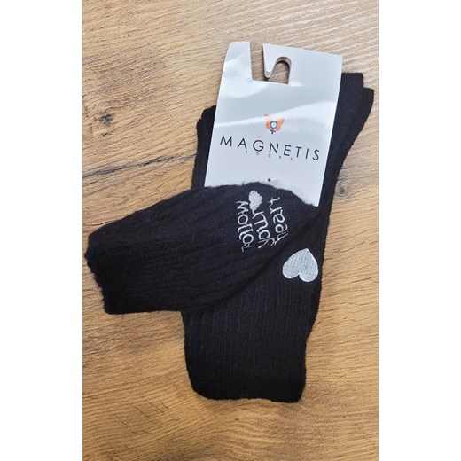 Skarpety damskie z aplikacją czarny CO-5057, Kolor czarny, Rozmiar uniwersalny, Magnetis ze sklepu Intymna w kategorii Skarpetki damskie - zdjęcie 187918250