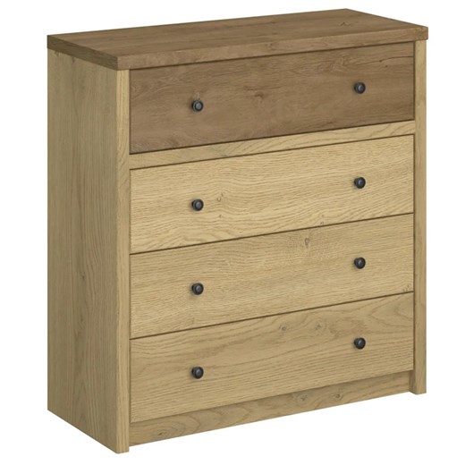 Loftowa komoda z 4 szufladami dąb cremona + dąb lefkas E4-G85 ze sklepu Edinos.pl w kategorii Komody - zdjęcie 187918623