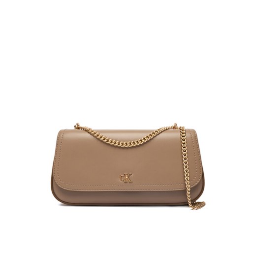 Calvin Klein Torebka Ck Convertible Chain Small Bag LV04F3172G Beżowy ze sklepu MODIVO w kategorii Kopertówki - zdjęcie 187919322