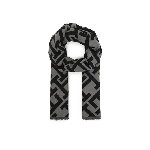 Tommy Hilfiger Szal Th Monogram Heavy Scarf AW0AW18051 Czarny ze sklepu MODIVO w kategorii Szaliki i chusty damskie - zdjęcie 187919333