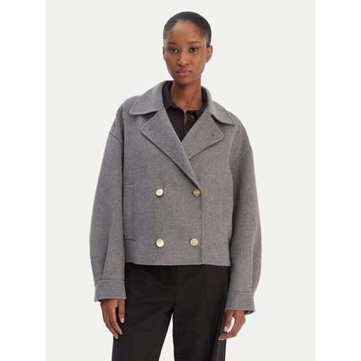 Tommy Hilfiger Kurtka przejściowa WW0WW47759 Szary Relaxed Fit ze sklepu MODIVO w kategorii Kurtki damskie - zdjęcie 187919342
