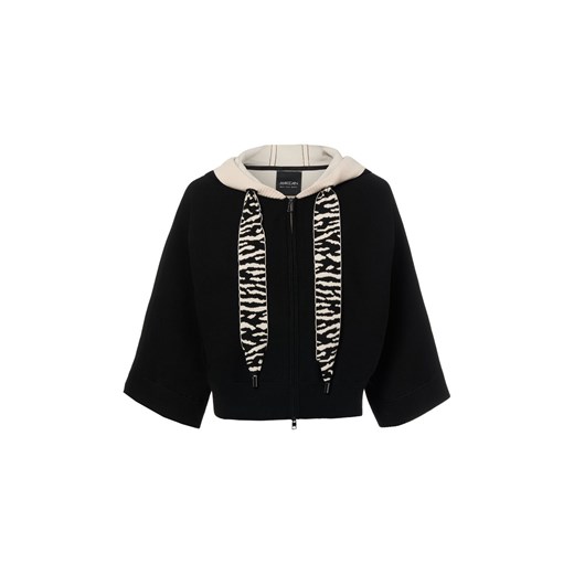 Marc Cain Kardigan damski Kobiety Sztuczne włókno czarny jednolity ze sklepu vangraaf w kategorii Swetry damskie - zdjęcie 187919530