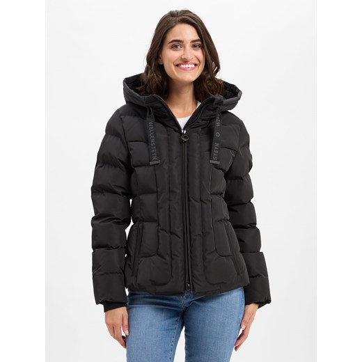 Wellensteyn Damska kurtka pikowana - Belvitini Short Kobiety czarny jednolity ze sklepu vangraaf w kategorii Kurtki damskie - zdjęcie 187919540