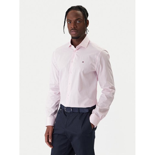 Tommy Hilfiger Koszula MW0MW38347 Różowy Slim Fit ze sklepu MODIVO w kategorii Koszule męskie - zdjęcie 187919892