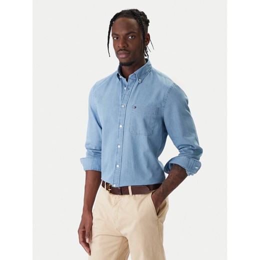 Tommy Hilfiger Koszula jeansowa Bedford MW0MW41689 Niebieski Regular Fit ze sklepu MODIVO w kategorii Koszule męskie - zdjęcie 187919904