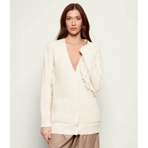 AKEP Kardigan | Relaxed fit | z dodatkiem wełny i kaszmiru ze sklepu Gomez Fashion Store w kategorii Swetry damskie - zdjęcie 187920302