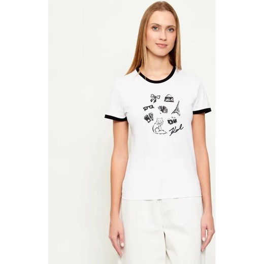 Karl Lagerfeld T-shirt | Regular Fit ze sklepu Gomez Fashion Store w kategorii Bluzki damskie - zdjęcie 187920474