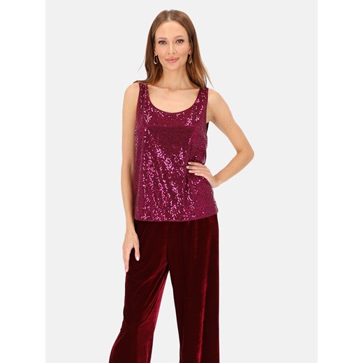 Cekinowy wizytowy top damski L'AF Ampalia ze sklepu Eye For Fashion w kategorii Bluzki damskie - zdjęcie 187922480