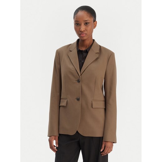 Tommy Hilfiger Marynarka Timeless WW0WW46662 Beżowy Regular Fit ze sklepu MODIVO w kategorii Marynarki damskie - zdjęcie 187922950