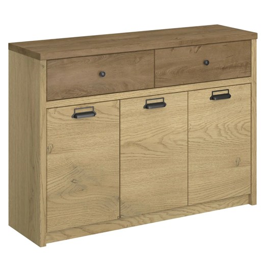 Duża komoda do przechowywania dąb cremona + dąb lefkas A7-E05 ze sklepu Edinos.pl w kategorii Komody - zdjęcie 187924093