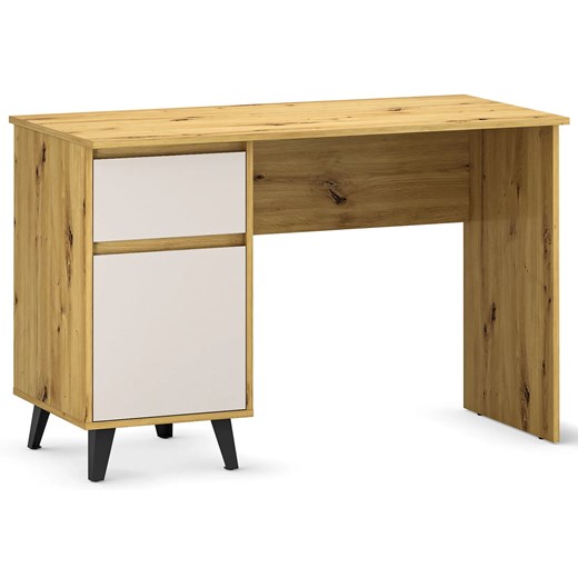 Biurko w stylu skandynawskim dąb artisan + kaszmir P5-D34 ze sklepu Edinos.pl w kategorii Biurka i sekretarzyki - zdjęcie 187924120