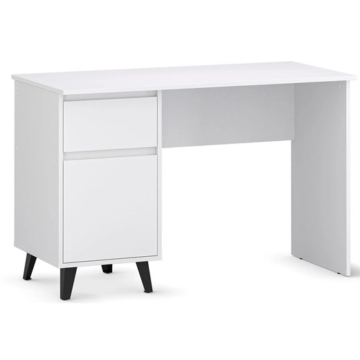 Białe biurko skandynawskie z szafką C7-F32 ze sklepu Edinos.pl w kategorii Biurka i sekretarzyki - zdjęcie 187924123