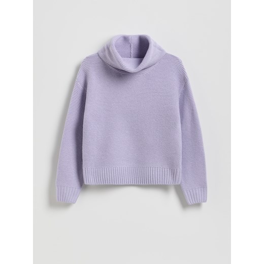 Reserved - Sweter z golfem - lawendowy ze sklepu Reserved w kategorii Swetry dziewczęce - zdjęcie 187924622