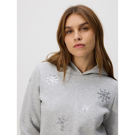 Reserved - Bluza ze świątecznym motywem - ciemnoszary ze sklepu Reserved w kategorii Bluzy damskie - zdjęcie 187927934