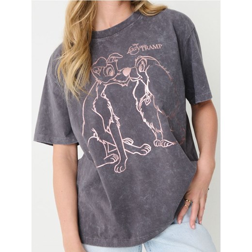 Sinsay - Koszulka z nadrukiem Disney - szary ze sklepu Sinsay w kategorii Bluzki damskie - zdjęcie 187928083